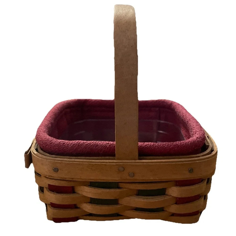 Longaberger‎ Basket 2003 Holiday Helper Signed Paprika Liner Protecter Christmas
